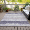 Piper Looms Chantille Stripes ACN755 Lavender Machine Washable Area Rug Outdoor Lifestyle Image Feature