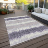 Piper Looms Chantille Stripes ACN755 Lavender Machine Washable Area Rug Outdoor Lifestyle Image Feature