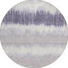 Piper Looms Chantille Stripes ACN755 Lavender Machine Washable Area Rug Round Main Image