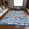 Piper Looms Chantille Stripes ACN755 Navy Machine Washable Area Rug Lifestyle Image Feature