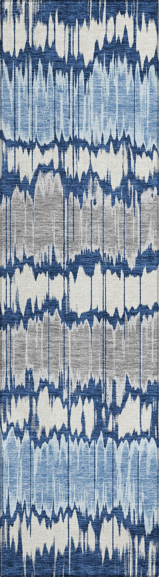 Piper Looms Chantille Stripes ACN755 Navy Machine Washable Area Rug Runner Main Image