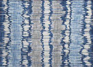 Piper Looms Chantille Stripes ACN755 Navy Machine Washable Area Rug Scatter Main Image