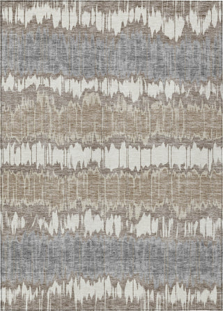Piper Looms Chantille Stripes ACN755 Taupe Machine Washable Area Rug main image