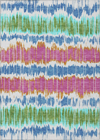 Piper Looms Chantille Stripes ACN755 White Machine Washable Area Rug main image