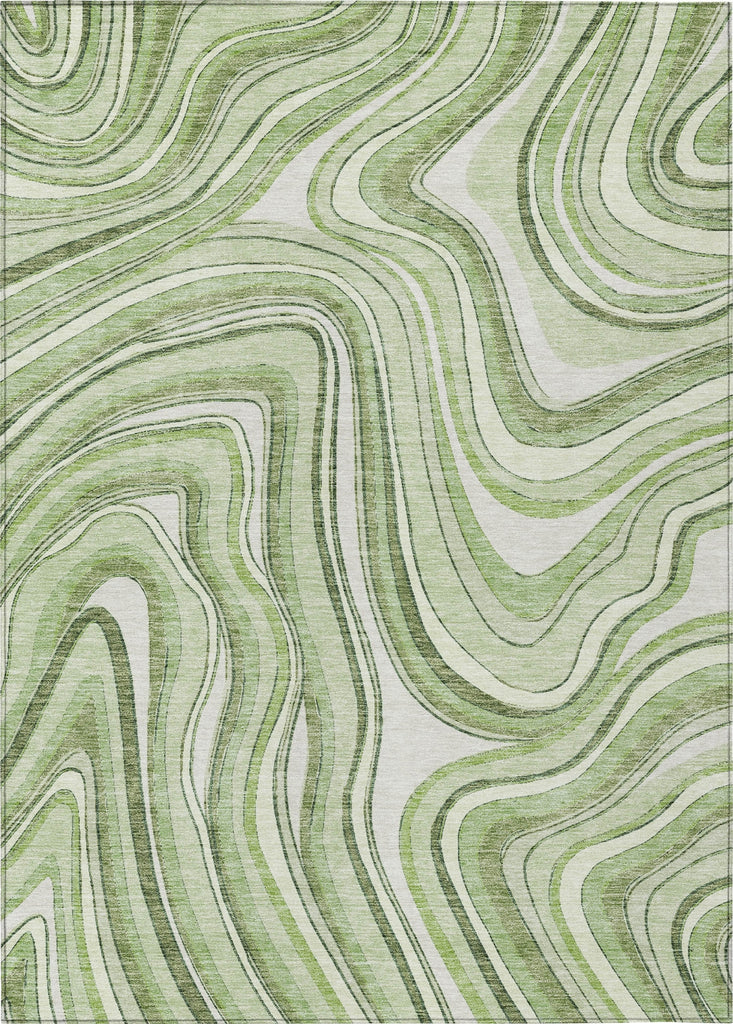 Piper Looms Chantille Swirls ACN756 Aloe Machine Washable Area Rug main image