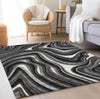 Piper Looms Chantille Swirls ACN756 Black Machine Washable Area Rug Lifestyle Image Feature