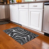Piper Looms Chantille Swirls ACN756 Black Machine Washable Area Rug Scatter Lifestyle Image Feature