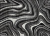 Piper Looms Chantille Swirls ACN756 Black Machine Washable Area Rug Scatter Main Image