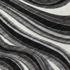 Piper Looms Chantille Swirls ACN756 Black Machine Washable Area Rug Swatch Image