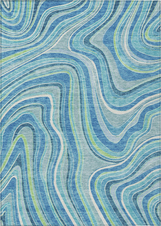 Piper Looms Chantille Swirls ACN756 Blue Machine Washable Area Rug main image