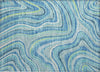 Piper Looms Chantille Swirls ACN756 Blue Machine Washable Area Rug Scatter Main Image