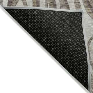 Piper Looms Chantille Swirls ACN756 Brown Machine Washable Area Rug Backing Image