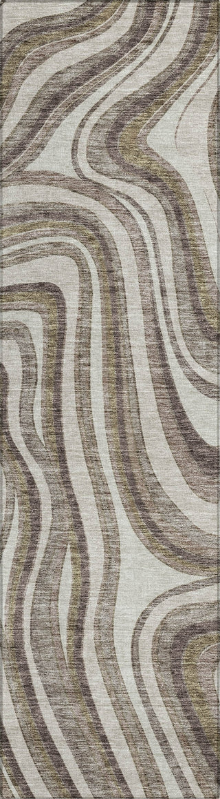 Piper Looms Chantille Swirls ACN756 Brown Machine Washable Area Rug Runner Main Image