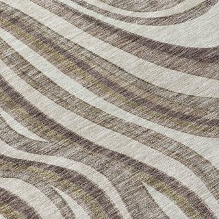Piper Looms Chantille Swirls ACN756 Brown Machine Washable Area Rug Swatch Image
