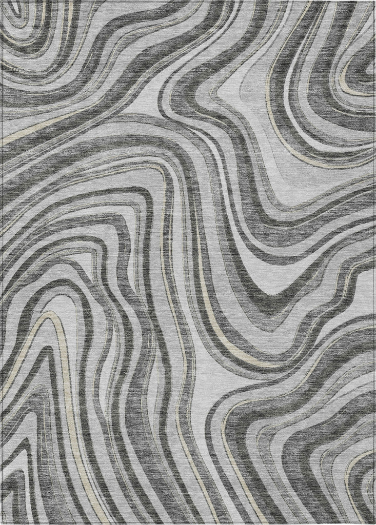 Piper Looms Chantille Swirls ACN756 Gray Machine Washable Area Rug main image