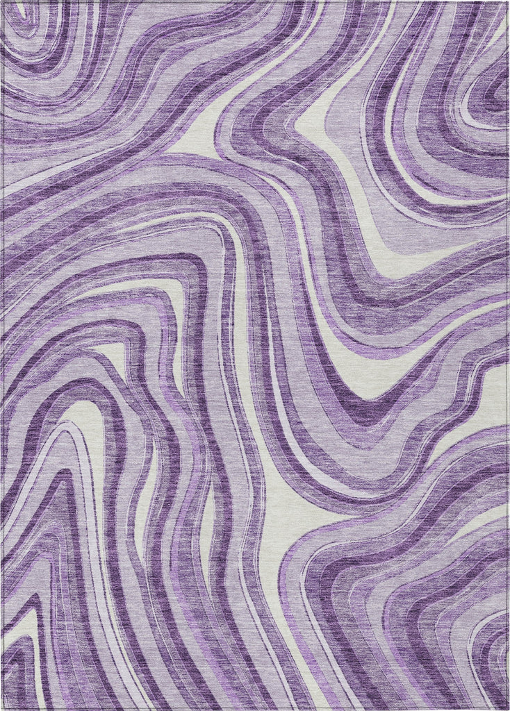 Piper Looms Chantille Swirls ACN756 Lavender Machine Washable Area Rug main image