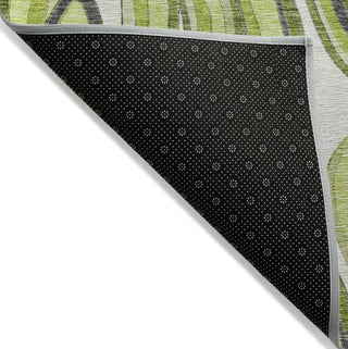Piper Looms Chantille Swirls ACN756 Lime Machine Washable Area Rug Backing Image