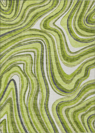 Piper Looms Chantille Swirls ACN756 Lime Machine Washable Area Rug main image