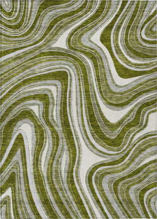 Piper Looms Chantille Swirls ACN756 Olive Machine Washable Area Rug main image