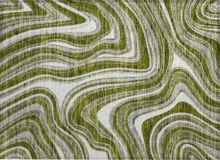 Piper Looms Chantille Swirls ACN756 Olive Machine Washable Area Rug Scatter Main Image