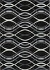 Piper Looms Chantille Waves ACN757 Black Machine Washable Area Rug main image
