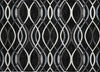 Piper Looms Chantille Waves ACN757 Black Machine Washable Area Rug Scatter Main Image