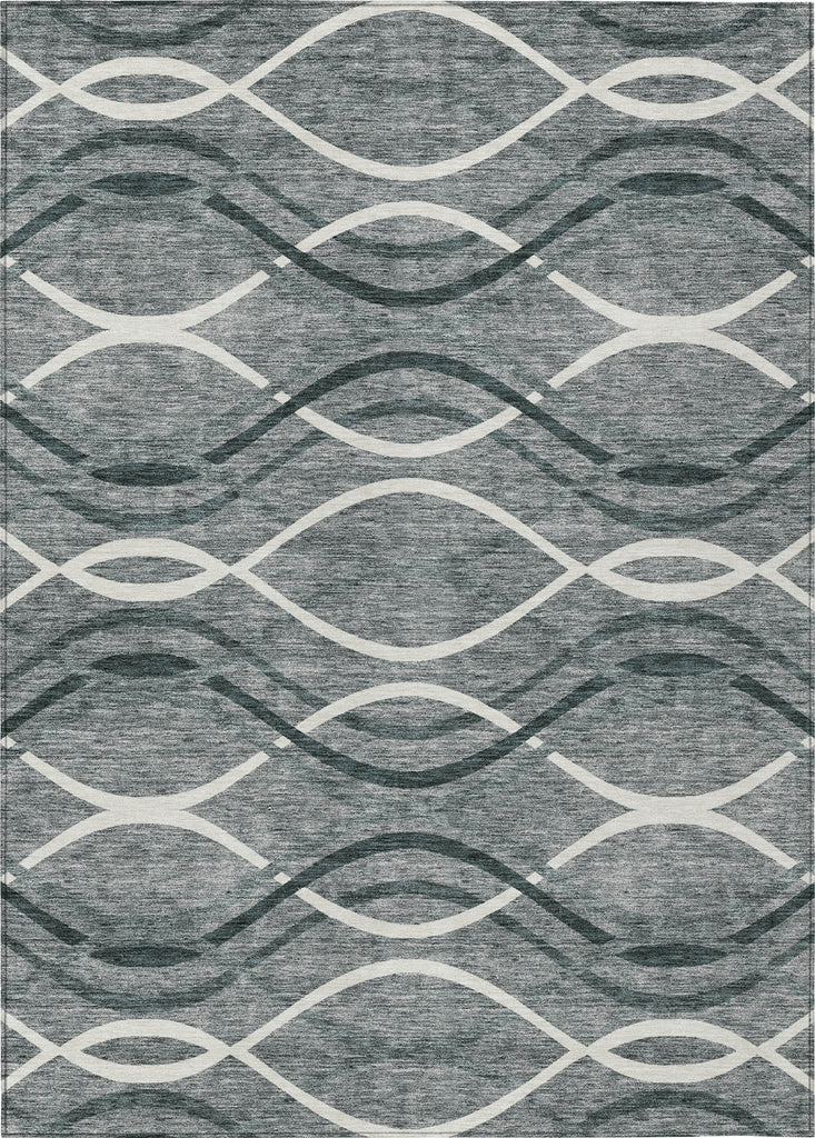 Piper Looms Chantille Waves ACN757 Gray Machine Washable Area Rug main image