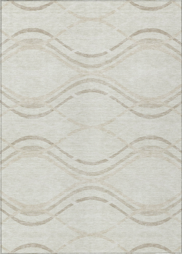 Piper Looms Chantille Waves ACN757 Ivory Machine Washable Area Rug main image