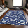 Piper Looms Chantille Waves ACN757 Navy Machine Washable Area Rug Lifestyle Image Feature