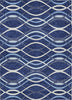 Piper Looms Chantille Waves ACN757 Navy Machine Washable Area Rug main image