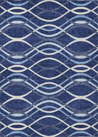 Piper Looms Chantille Waves ACN757 Navy Machine Washable Area Rug main image