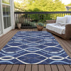 Piper Looms Chantille Waves ACN757 Navy Machine Washable Area Rug Outdoor Lifestyle Image Feature