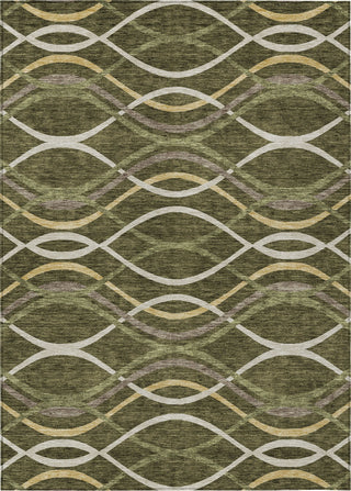 Piper Looms Chantille Waves ACN757 Olive Machine Washable Area Rug main image
