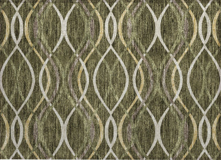 Piper Looms Chantille Waves ACN757 Olive Machine Washable Area Rug Scatter Main Image