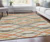 Piper Looms Chantille Waves ACN757 Orange Machine Washable Area Rug Lifestyle Image Feature