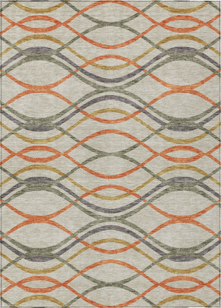 Piper Looms Chantille Waves ACN757 Orange Machine Washable Area Rug main image
