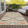 Piper Looms Chantille Waves ACN757 Orange Machine Washable Area Rug Outdoor Lifestyle Image Feature