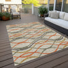 Piper Looms Chantille Waves ACN757 Orange Machine Washable Area Rug Outdoor Lifestyle Image Feature