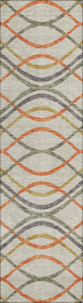 Piper Looms Chantille Waves ACN757 Orange Machine Washable Area Rug Runner Main Image