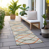 Piper Looms Chantille Waves ACN757 Orange Machine Washable Area Rug Runner Outdoor Lifestyle Image Feature