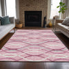 Piper Looms Chantille Waves ACN757 Pink Machine Washable Area Rug Lifestyle Image Feature