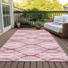 Piper Looms Chantille Waves ACN757 Pink Machine Washable Area Rug Outdoor Lifestyle Image Feature
