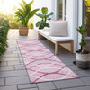 Piper Looms Chantille Waves ACN757 Pink Machine Washable Area Rug Runner Outdoor Lifestyle Image Feature