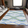 Piper Looms Chantille Waves ACN757 Sky Machine Washable Area Rug Lifestyle Image Feature