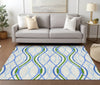 Piper Looms Chantille Waves ACN757 Sky Machine Washable Area Rug Lifestyle Image Feature