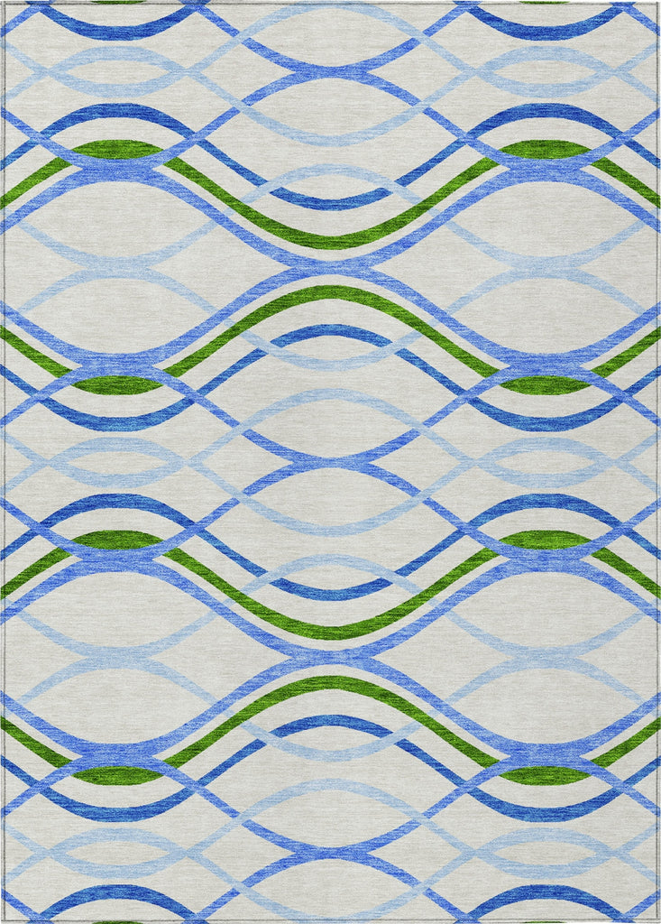 Piper Looms Chantille Waves ACN757 Sky Machine Washable Area Rug main image