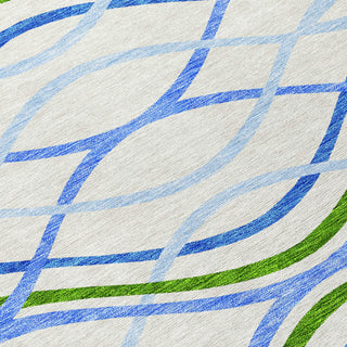 Piper Looms Chantille Waves ACN757 Sky Machine Washable Area Rug Swatch Image