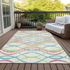 Piper Looms Chantille Waves ACN757 White Machine Washable Area Rug Outdoor Lifestyle Image Feature