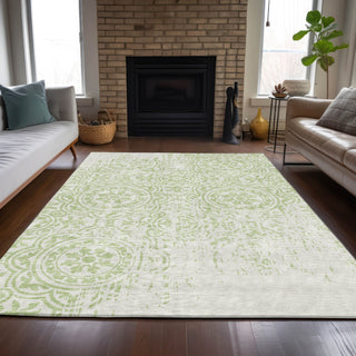Piper Looms Chantille Medallions ACN758 Aloe Machine Washable Area Rug Lifestyle Image Feature