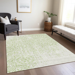 Piper Looms Chantille Medallions ACN758 Aloe Machine Washable Area Rug Lifestyle Image Feature